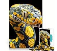 Puzzle a forma di serpente giallo e nero per adulti,1000 pezzi,gioco di abilità,taglio di precisione,sfida divertente per il tempo libero (50x75cm)