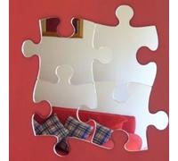 Puzzle a Forma Di Specchi Acrilici 4 Pezzi Insieme ( Varie Taglie Disponibili)