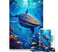 Puzzle a forma di squalo balena da 1000 pezzi,gioco creativo per sviluppare le capacità cognitive,componenti robusti e facili da tagliare,ideale per i viaggi,gioco per allenare la mente (38x26cm)