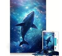 Puzzle a forma di squalo balena da 1000 pezzi,gioco di concentrazione mentale,tagli di precisione,bordi lisci,attività rilassante per serate tranquille (38x26cm)