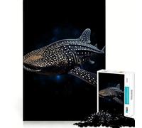 Puzzle a forma di squalo balena da 1000 pezzi,gioco di costruzione Focus Zero Gap,incastro perfetto,attività gratificante per le giornate di pioggia (38x52cm)