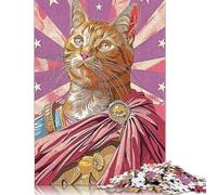 Puzzle a forma di statua di gatto dell'antica Roma, rompicapo in cartone riciclato al 100% per bambini e adulti dai 12 anni in su, regali per la festa del papà, 1000 pezzi (26x38 cm)
