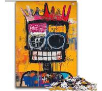 Puzzle a forma di teschio in stile Basquiat per adulti e ragazzi, 2000 pezzi, gioco stimolante e interazione tra genitori e figli in famiglia (70x100cm)