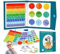 Puzzle a frazione, libro magnetico per bambini, libro di rottura magnetico, materiale magnetico, calcolatore rottura, per l'asilo, la scuola elementare, le fratture della matematica (B)