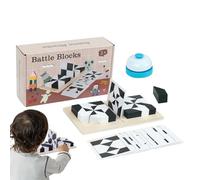 Puzzle a - Giocattolo logico in legno | 24 cm in bianco e nero | Completa attività di allenamento del cervello con l'uso a casa, in on la famiglia e l'educatore