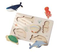 Puzzle a Gioco con Forme Animali,Puzzle con Forme Animali per bambini | Gioco di Combinare di puzzle,Il Puzzle Integrato Astronauta in Legno