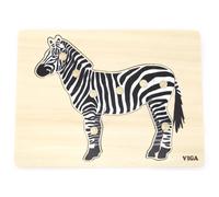 Puzzle a incastri Montessori in legno VIGA zebra
