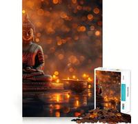 Puzzle a incastro con sagoma di Buddha per adulti, 1000 pezzi, gioco per allenare la mente, divertente da costruire insieme, taglio di precisione, 50x75cm