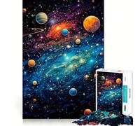 Puzzle a incastro difficile con poster spaziale retrò per adulti, 1000 pezzi, giocattolo stimolante per la mente, ideale per momenti di relax, taglio di qualità, (50x75cm)