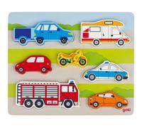 Puzzle a incastro in legno mezzi di trasporto Goki