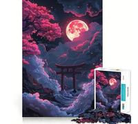 Puzzle a incastro Neon Torii Gate Nightscape per adolescenti, 1000 pezzi, gioco per allenare la mente, attività artistica da fare a casa, (50x75cm)