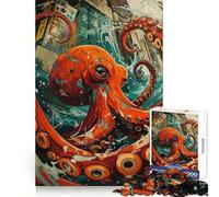 Puzzle a incastro "Tentacled Tide Surge" per ragazzi, 1000 pezzi, stimola la memoria, gioco lento, bordi puliti, regalo di Natale 50x75cm