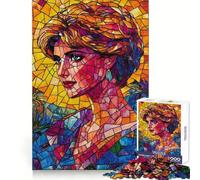 Puzzle a mosaico con ritratto della Principessa Diana, 1000 pezzi, per adulti, gioco di logica e abilità, calma e relax, taglio preciso, regalo affettuoso 38x26cm