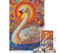Puzzle a mosaico da 1000 pezzi per adolescenti con cigno puzzle per adulti giocattolo decorativo da parete divertente e spiritoso ottimo regalo per gli appassionati di videogiochi (dimensioni 50x75cm)