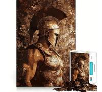 Puzzle a mosaico da 1000 pezzi raffigurante un guerriero spartano, ideale per ragazzi, un gioco stimolante per la mente, un'occasione di relax e un'opera d'arte dal taglio preciso 38x52cm