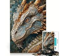 Puzzle a mosaico del drago misterioso per adolescenti, 1000 pezzi, gioco per allenare la mente, divertente e rilassante, oggetto da collezione (50x75cm)