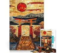 Puzzle a mosaico del Sentiero Sacro Torri da 1000 pezzi per adolescenti, gioco di logica pura, rilassante, taglio netto, opera d'arte (38x52cm)