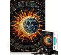 Puzzle a mosaico "Eclissi solare" per adulti, 1000 pezzi, stimola la memoria, gioco di gruppo, assemblaggio, sorpresa natalizia (38x52cm)