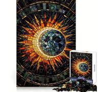 Puzzle a mosaico "Eclissi solare" per adulti, 1000 pezzi, stimola la memoria, gioco di gruppo, assemblaggio, sorpresa natalizia (38x52cm)