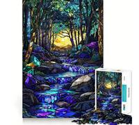 Puzzle a mosaico Prismatic Creek da 1000 pezzi per adulti, gioco stimolante per la mente, per momenti di relax, arte da collezione con intagli nitidi 38x26cm