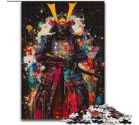 Puzzle a olio con dipinto a tema Ninja Samurai, 1000 pezzi per adulti, gioco stimolante e per famiglie con poster abbinato e foglio di quiz (26x38cm)