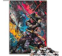 Puzzle a olio di Ninja Samurai per adulti e ragazzi, 1000 pezzi, adatti a persone dai 14 anni in su, idee regalo per la decorazione della casa (50x75cm)