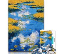 Puzzle a olio dipinto a mano con fiume Jigsaw per adolescenti, 1000 pezzi, gioco per famiglie, antistress, sfida difficile, regali di Babbo Natale segreto, 26x38cm