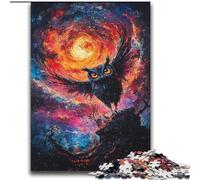 Puzzle a olio raffigurante un gufo per adulti e ragazzi, 2000 pezzi, adatti a persone dai 14 anni in su, idee regalo per la decorazione della casa (70x100cm)