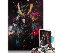 Puzzle a olio raffigurante un samurai ninja per adulti e adolescenti, difficili da completare ma divertenti e divertenti, regalo di compleanno, regali, arte murale (38x26cm)