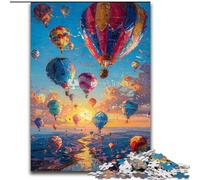 Puzzle a olio raffigurante una mongolfiera, 1000 pezzi per adulti, giocattolo educativo antistress, ideale come regalo per tutta la famiglia (26x38cm)