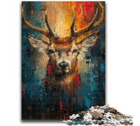Puzzle a olio raffiguranti cervi per adolescenti, 1000 pezzi, gioco educativo per famiglie, adatto per la decorazione del desktop, 50x75cm
