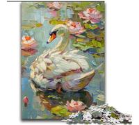 Puzzle a olio raffiguranti il cigno bianco per adulti, 2000 pezzi, giochi divertenti, ogni pezzo è unico - Gioco stimolante e divertente per tutta la famiglia (70x100cm)
