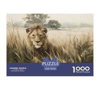 Puzzle a Pezzi di Leone per Adulti e Bambini. 1000 Pezzo Animale Feroce, Magnifico e Potente, Sfida Impossibile, Giochi Educativi, Decorazione per la Casa, Regalo di Giochi Educativi 70x50cm1