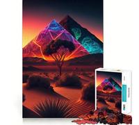 Puzzle a piramide con geometria luminosa da 1000 pezzi per ragazzi, gioco di puzzle che stimola l'intelletto, divertimento per tutta la famiglia, taglio di qualità, regalo elegante (38x52cm)