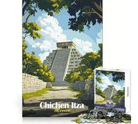 Puzzle a piramide di Chichen Itza per ragazzi, 1000 pezzi, per lo sviluppo della destrezza mentale, ideale per i momenti di relax, taglio di alta qualità, regalo di Natale (50x75cm)