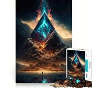 Puzzle a piramide immacolato da 1000 pezzi per ragazzi, gioco di logica, semplice e divertente, taglio preciso, Babbo Natale, desiderio, scegli 50x75cm