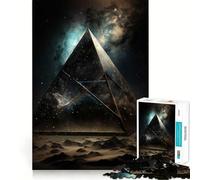 Puzzle a piramide spaziale per ragazzi, 1000 pezzi, gioco di logica, lento, divertente, taglio perfetto, sorpresa di compleanno (50x75cm)