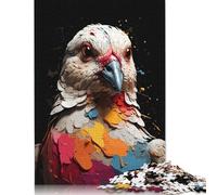 Puzzle a schizzi di animali Dove, sfida difficile, 100% in cartone riciclato per bambini dai 12 anni in su, regali di Halloween, 1000 pezzi (26x38 cm)