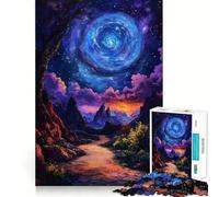 Puzzle a spirale con paesaggio galattico per ragazzi, 1000 pezzi, gioco di logica, antistress, bordi trasparenti, regalo classico 38x52cm