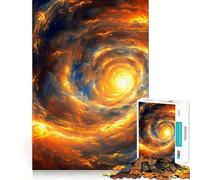 Puzzle a spirale con vortice spaziale e luce, 1000 pezzi, per adolescenti, giocattolo stimolante, divertimento condiviso, bordi precisi, articolo con desiderio di Babbo Natale 50x75cm