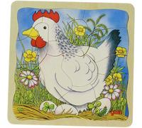 Puzzle a strati in legno Goki - pollo 1 St