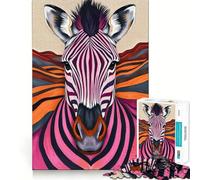 Puzzle a strisce di zebra,1000 pezzi,divertente gioco di simulazione cognitiva,pezzi ad incastro perfetti,regalo di compleanno,rompicapo (38x52cm)