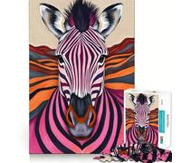 Puzzle a strisce di zebra,1000 pezzi,gioco stimolante per la mente,incastro perfetto,intrattenimento domestico confortevole per tutti (38x26cm)