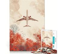 Puzzle a tema aereo per adulti, 1000 pezzi, gioco intelligente per tutta la famiglia, taglio preciso, regalo stagionale 38x26cm