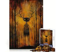 Puzzle a tema bosco per ragazzi, 1000 pezzi, facile da disegnare, silenzioso, taglio uniforme, regalo di Natale unico (38x26cm)