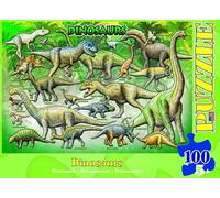Puzzle A Tema Dinosauri EuroGraphics (100 Pezzi) 6+ Nuovo Di Zecca