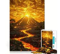 Puzzle a tema eruzione vulcanica per ragazzi,1000 pezzi,gioco stimolante per la mente,montaggio sicuro e attività di gruppo per i propri cari (50x75cm)