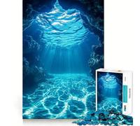 Puzzle a tema grotta sottomarina per ragazzi,1000 pezzi,divertente gioco di memoria,superficie liscia e senza sbavature,regalo di compleanno,rompicapo (38x52cm)
