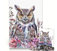 Puzzle a tema gufo e natura per ragazzi, 1000 pezzi, gioco di intelligenza, divertimento in casa, taglio di qualità, regalo creativo (50x75cm)