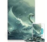 Puzzle a tema mitologia del cigno per adulti, 1000 pezzi Stimola la memoria, rilassante e divertente Taglio di alta qualità Regalo premuroso 38x26cm